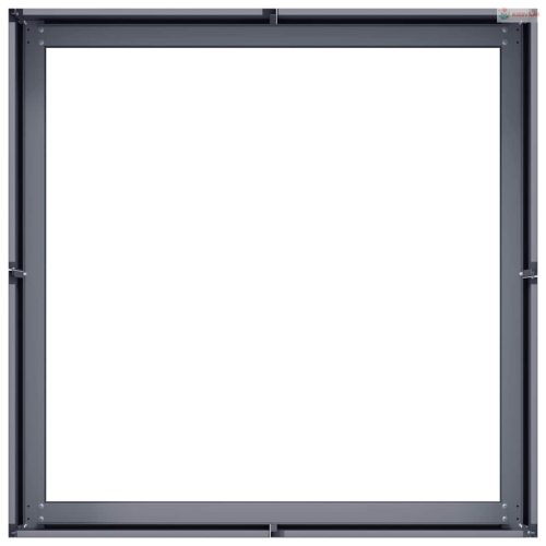 Antracitszürke acél növénytartó 80x80x30 cm