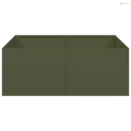 Ültetvény olívazöld 80x80x30 cm acél