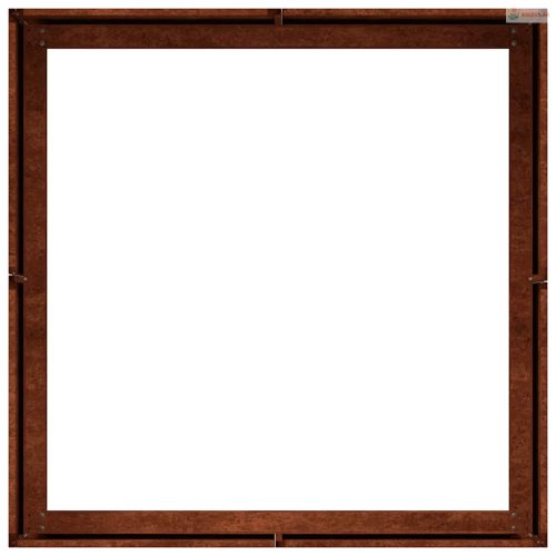 Ültető rozsdás 80x80x30 cm időjárásálló acélból