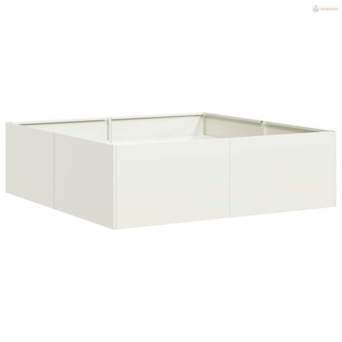 Fehér acél növénytartó 100x100x30 cm