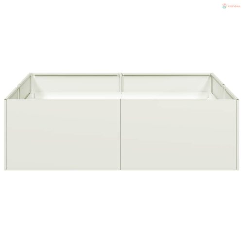 Fehér acél növénytartó 100x100x30 cm