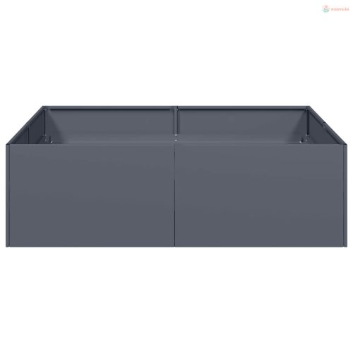 Antracitszürke acél növénytartó 100x100x30 cm