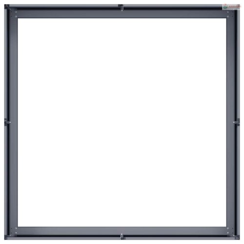 Antracitszürke acél növénytartó 100x100x30 cm