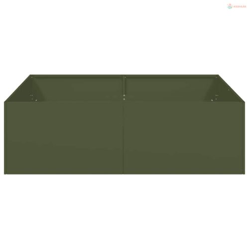 Olívazöld acél növénytartó olívazöld 100x100x30 cm