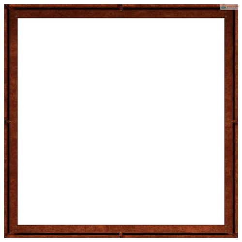 Ültető rozsdás 100x100x30 cm időjárásálló acélból