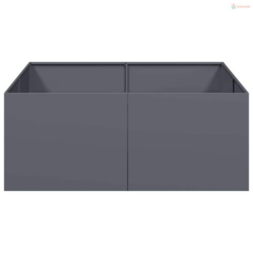 Antracitszürke acél növénytartó 100x100x40 cm