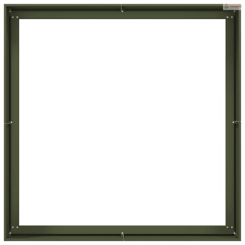 Olívazöld acél növénytartó olívazöld 100x100x40 cm