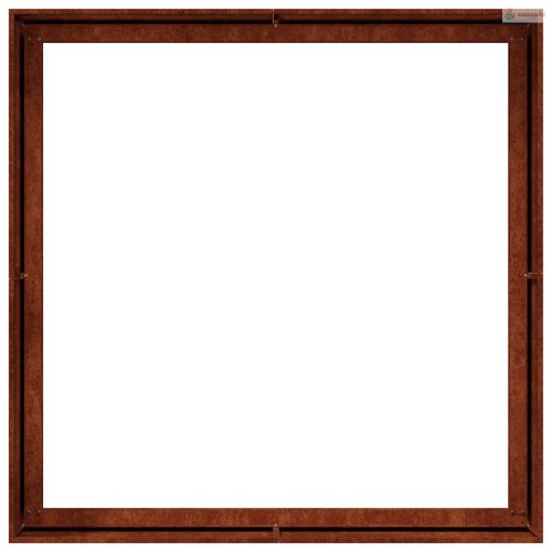 Ültető rozsdás 100x100x40 cm időjárásálló acélból