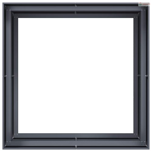 Növénytartó antracit 100x100x80 cm Acél