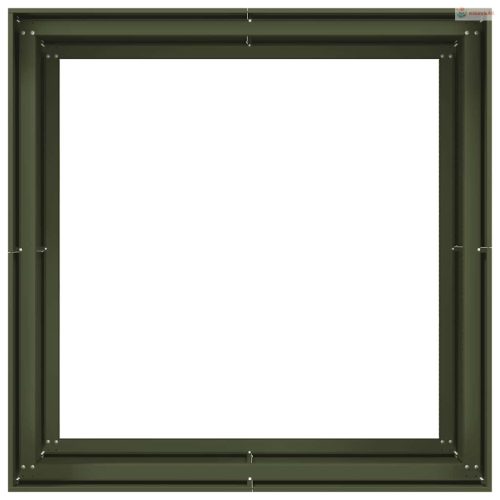 Ültetvény olívazöld 120x80x80 cm Acél