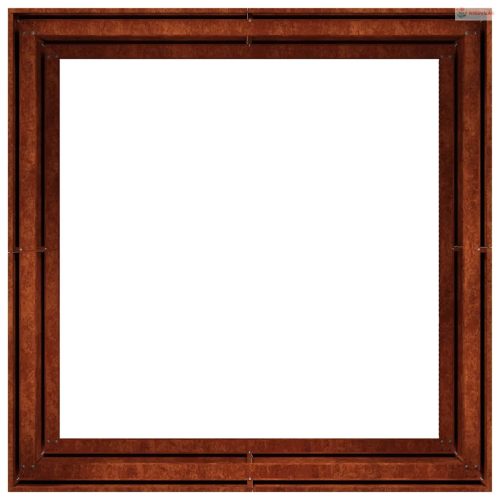 Ültető rozsdás 100x100x80 cm időjárásálló acélból