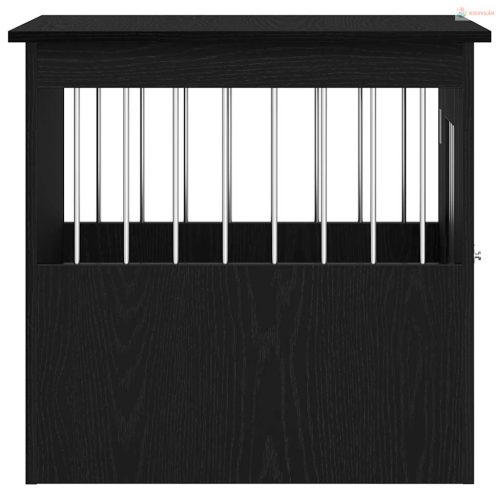 Fekete tölgyfa kutyaketrec bútor 45 x 62 x 59 cm