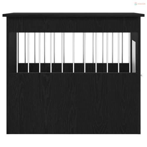 Fekete tölgyfa kutyaketrec bútor 55 x 80 x 68 cm