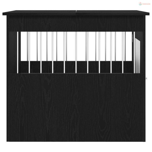 Fekete tölgyfa kutyaketrec bútor 64,5 x 80 x 71 cm