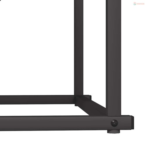 Fekete hidegen hengerelt acél tűzifatároló 70x43x34,5 cm