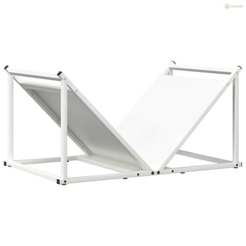 Fehér hidegen hengerelt acél tűzifatároló 70x43x34,5 cm