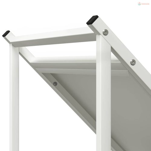 Fehér hidegen hengerelt acél tűzifatároló 70x43x34,5 cm