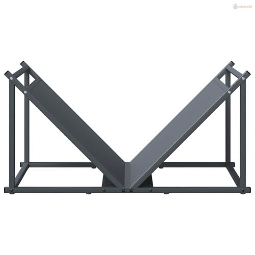 Antracitszürke hidegen hengerelt acél tűzifatároló 70x43x34,5cm