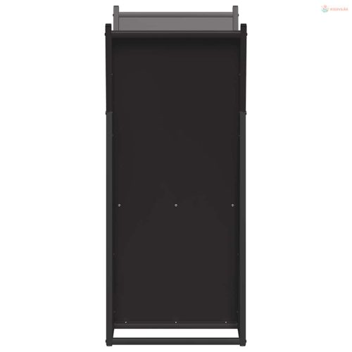 Fekete hidegen hengerelt acél tűzifatároló 69,5x35x81 cm