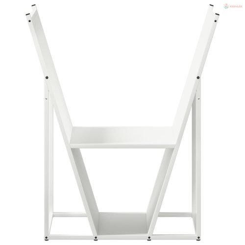 Fehér hidegen hengerelt acél tűzifatároló 69,5x35x81 cm