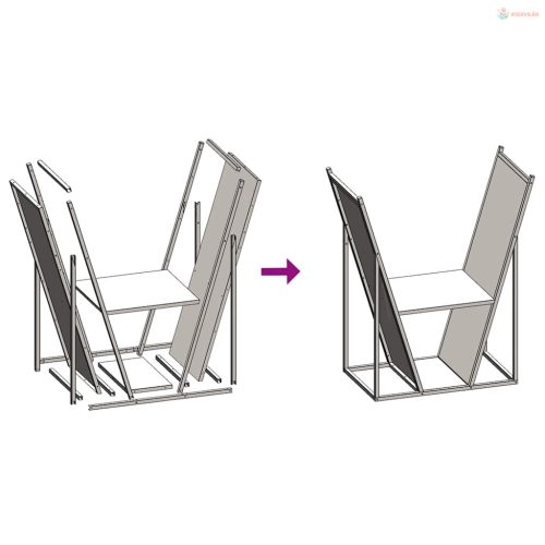 Olívazöld hidegen hengerelt acél tűzifatároló 69,5x35x81 cm