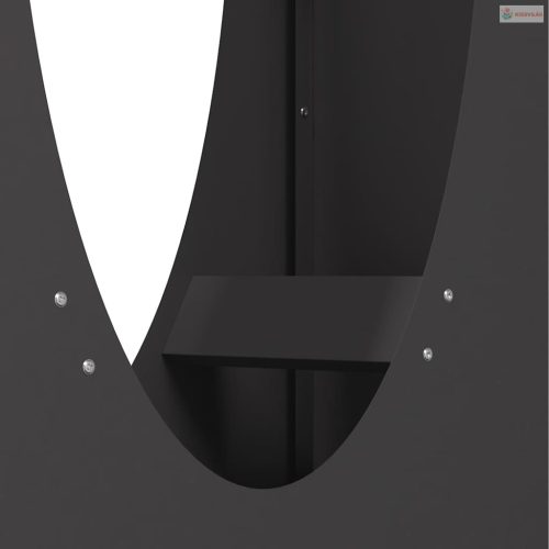 Fekete hidegen hengerelt acél tűzifatároló 50x23x100 cm