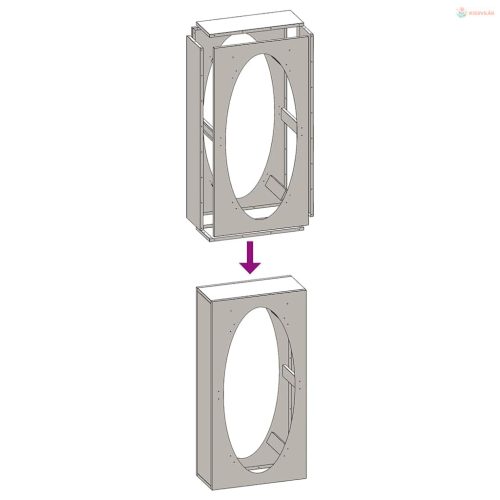 Fekete hidegen hengerelt acél tűzifatároló 50x23x100 cm