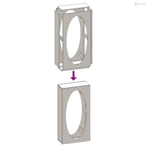 Fehér hidegen hengerelt acél tűzifatároló 50x23x100 cm