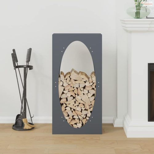 Antracitszürke hidegen hengerelt acél tűzifatároló 50x23x100 cm