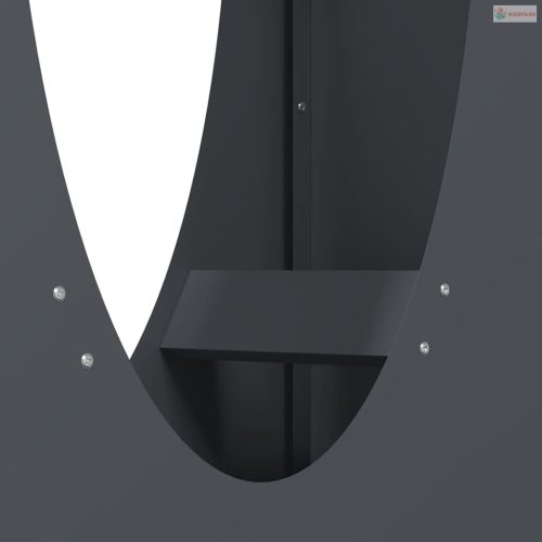 Antracitszürke hidegen hengerelt acél tűzifatároló 50x23x100 cm