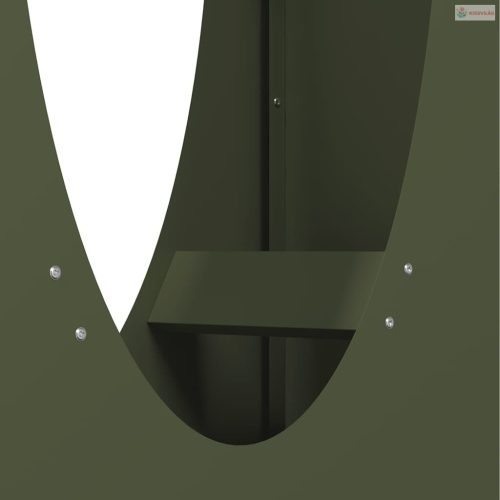 Olívazöld hidegen hengerelt acél tűzifatároló 50x23x100 cm