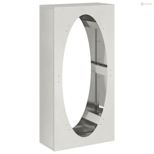 Rozsdamentes acél tűzifatároló 50x23x100 cm