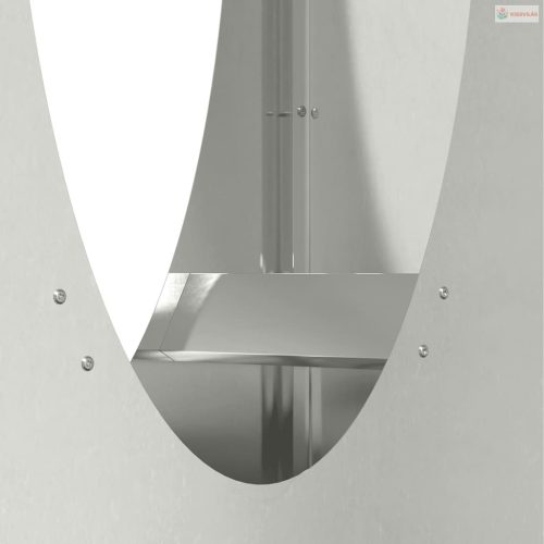 Rozsdamentes acél tűzifatároló 50x23x100 cm