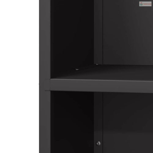 Fekete hidegen hengerelt acél tűzifatároló 40x30x80 cm