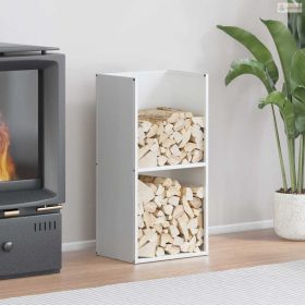 Fehér hidegen hengerelt acél tűzifatároló 40x30x80 cm