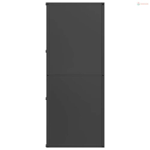 Fekete hidegen hengerelt acél tűzifatároló 40x30x75 cm