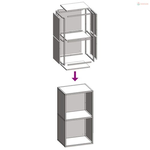 Fekete hidegen hengerelt acél tűzifatároló 40x30x75 cm