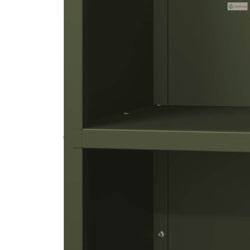 Olívazöld hidegen hengerelt acél tűzifatároló 40x30x75 cm