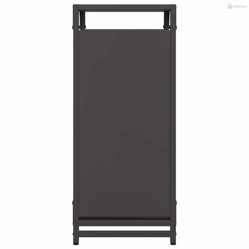 Fekete hidegen hengerelt acél tűzifatároló 44x28x65 cm