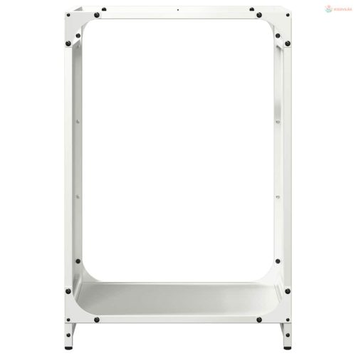 Fehér hidegen hengerelt acél tűzifatároló 44x28x65 cm