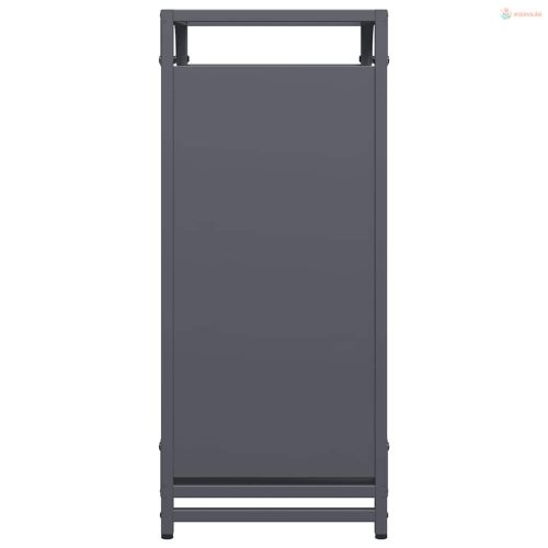 Antracitszürke hidegen hengerelt acél tűzifatároló 44x28x65 cm