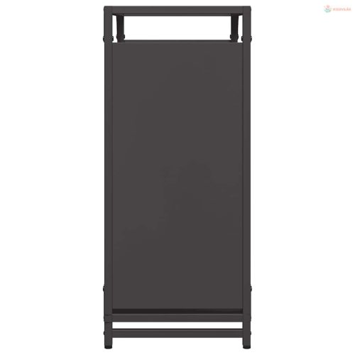 Fekete hidegen hengerelt acél tűzifatároló 60x28x65 cm