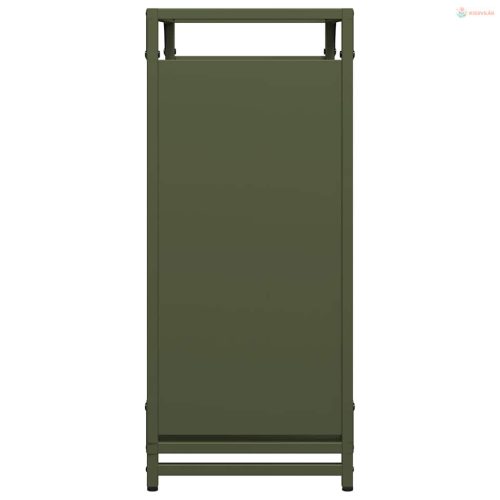 Olívazöld hidegen hengerelt acél tűzifatároló 60x28x65 cm