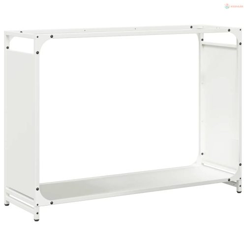 Fehér hidegen hengerelt acél tűzifatároló 90x28x65 cm