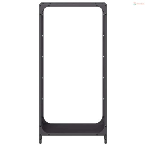 Fekete hidegen hengerelt acél tűzifatároló 44x28x90 cm