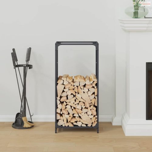 Antracitszürke hidegen hengerelt acél tűzifatároló 44x28x90 cm