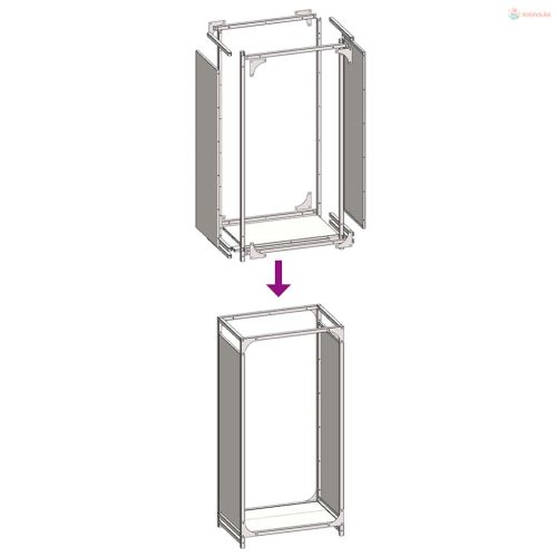 Antracitszürke hidegen hengerelt acél tűzifatároló 44x28x90 cm
