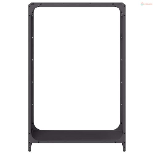Fekete hidegen hengerelt acél tűzifatároló 60x28x90 cm