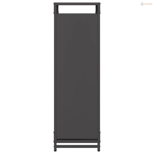 Fekete hidegen hengerelt acél tűzifatároló 60x28x90 cm