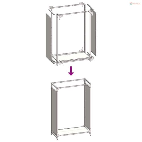 Olívazöld hidegen hengerelt acél tűzifatároló 60x28x90 cm